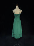 Charming Prom Dresses Spaghetti Straps Pleated Ruffle Evening Dress Gala Dress HZ0319