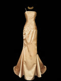 Elegant Prom Dress One Shoulder Pleated Mermaid Gala Dress Evening Dress HZ0319