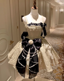 Elegant Short Prom Dress Spaghetti Straps Bowknot Cocktail Dress Homecoming Dress Princess Dress HZ0319
