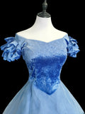 Pretty Prom Dress Off Shoulder Pleated Ball Gown Evening Dress 16th Dress HZ0319