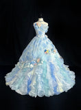 Stunning Prom Dress Strapless Ruffle Ball Gown 16th Dress Evening Dress HZ0319