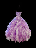 Pretty Prom Dress Sweetheart Pleated Ruffle Ball Gown Evening Dress 16th Dress HZ0319