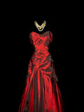 Stunning Prom Dress A Line Red Sweetheart Pleated Gala Dress Evening Dress Party Dress HZ0319