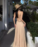 Sexy Women Dress Halter Pleated Party Dress Summer Date Dress Vacation Dress HZ0319