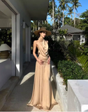 Sexy Women Dress Halter Pleated Party Dress Summer Date Dress Vacation Dress HZ0319