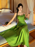 Beauty Summer Dress Halter Pleated Women Dress Vacation Seaside Dress Date Dress Party Dress HZ0319