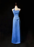 Charming Prom Dress A Line Asymmetrical Neck Long Evening Dresses Gala Dress HZ0319