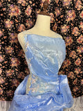 Shiny Prom Dress Light Blue Crew Neck Pleated Party Dress Gala Dress Evening Dress HZ0319