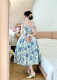 Beauty Prom Dress Off Shoulder Pleated Print Evening Dress Birthday Party Dress Gala Dress HZ0319