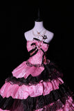 Stunning Prom Dress Strapless Pleated Tiered Ball Gown Evening Dress Sweet 16 Dress HZ0319