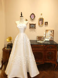 Elegant Prom Dress A Line Strapless Floral Evening Dress Gala Dress HZ0319