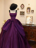 Gorgeous Prom Dress Dark Purple Strapless Evening Dress Birthday Party Dress Ball Gown HZ0319