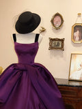 Gorgeous Prom Dress Dark Purple Strapless Evening Dress Birthday Party Dress Ball Gown HZ0319