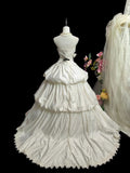 Elegant Strapless Pleated Wedding Gown Wedding Dress HZ0319