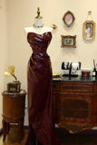 Gorgeous Prom Dress Strapless Pleated Evening Dress Birthday Party Dress HZ0319