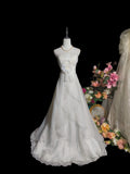Pretty A Line Strapless Ruffle Wedding Dress HZ0319