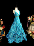 Stunning Prom Dress A Line Halter Pleated Evening Dress Gala Dress Birthday Party Dress HZ0319