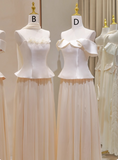 Pretty A Line Tulle Long Bridesmaid Dress HZ0319