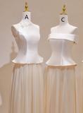 Pretty A Line Tulle Long Bridesmaid Dress HZ0319