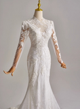 Elegant Wedding Dress Long Sleeve Mermaid Wedding Dress HZ0319
