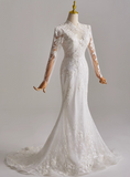 Elegant Wedding Dress Long Sleeve Mermaid Wedding Dress HZ0319