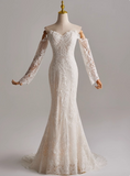Elegant Wedding Dress Sweetheart Long Sleeve Mermaid Wedding Dress HZ0319
