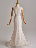 Elegant Wedding Dress Spaghetti Straps Mermaid Wedding Dress HZ0319