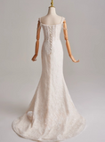 Elegant Wedding Dress Spaghetti Straps Mermaid Wedding Dress HZ0319