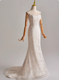 Elegant Wedding Dress Spaghetti Straps Mermaid Wedding Dress HZ0319