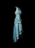 Charming Prom Dress V-neck Pleated Tiered Long Prom Dress Evening Dress Birthday Party Dress HZ0319