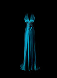 Elegant Prom Dress V-neck Pleated Long Prom Dress Evening Dress Birthday Party Dress HZ0319
