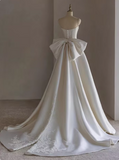 Elegant Wedding Dress A Line Strapless Wedding Dress HZ0319