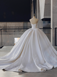 Elegant Wedding Dress Strapless Pleated Wedding Dress HZ0319
