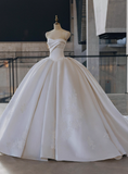 Elegant Wedding Dress Strapless Pleated Wedding Dress HZ0319