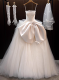Elegant Wedding Dress Strapless Pleated Tulle Wedding Dress HZ0319