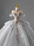Gorgeous Wedding Dress Off Shoulder Pleated Wedding Dress HZ0319