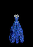Charming Prom Dress Blue Spaghetti Straps Pleated Long Prom Dress Birthday Dress Ball Gown HZ0319