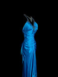 Gorgeous Prom Dress Halter Pleated Asymmetrical Hem Evening Dress Cocktail Dress Birthday Party Dress HZ0319