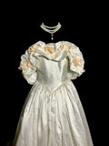 Charming Wedding Dress A Line Off Shoulder Flower Pleated Wedding Dress HZ0319