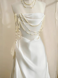 Elegant Wedding Dress A Line Strapless Pleated Wedding Dress HZ0319