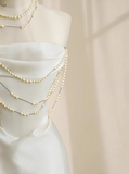 Elegant Wedding Dress A Line Strapless Pleated Wedding Dress HZ0319