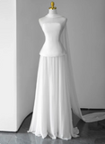 Charming Wedding Dress A Line Strapless Pleated Tulle Wedding Dress HZ0319