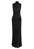 Sexy Women Dress Black High Collar Casual Dress Daily Work Outfits HZ0319