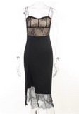 Sexy Women Dress Black Spaghetti Straps Lace Birthday Outfits Seaside Party Dress HZ0319