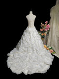 Retro Wedding Dress Spaghetti Straps Pleated Wedding Dress HZ0319