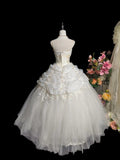 Beauty Wedding Dress Spaghetti Straps Pleated Tulle Wedding Dress HZ0319