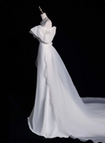 Beauty Wedding Dress Off Shoulder Ruffle Mermaid Wedding Dress HZ0319