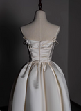 Newest Wedding Dress A Line Strapless Pleated Wedding Dress HZ0319