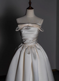 Newest Wedding Dress A Line Strapless Pleated Wedding Dress HZ0319
