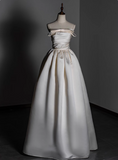 Newest Wedding Dress A Line Strapless Pleated Wedding Dress HZ0319